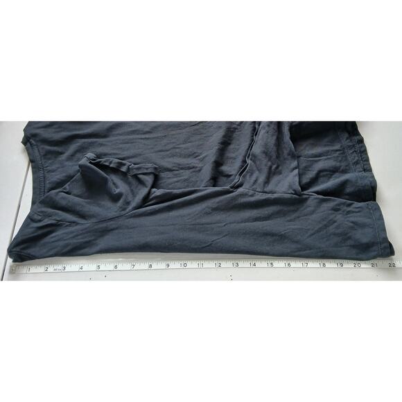 Anthropologie Black Rosamund Tie-Front Tee Womens MD Basic Casual Comfy Cotton - Picture 10 of 11